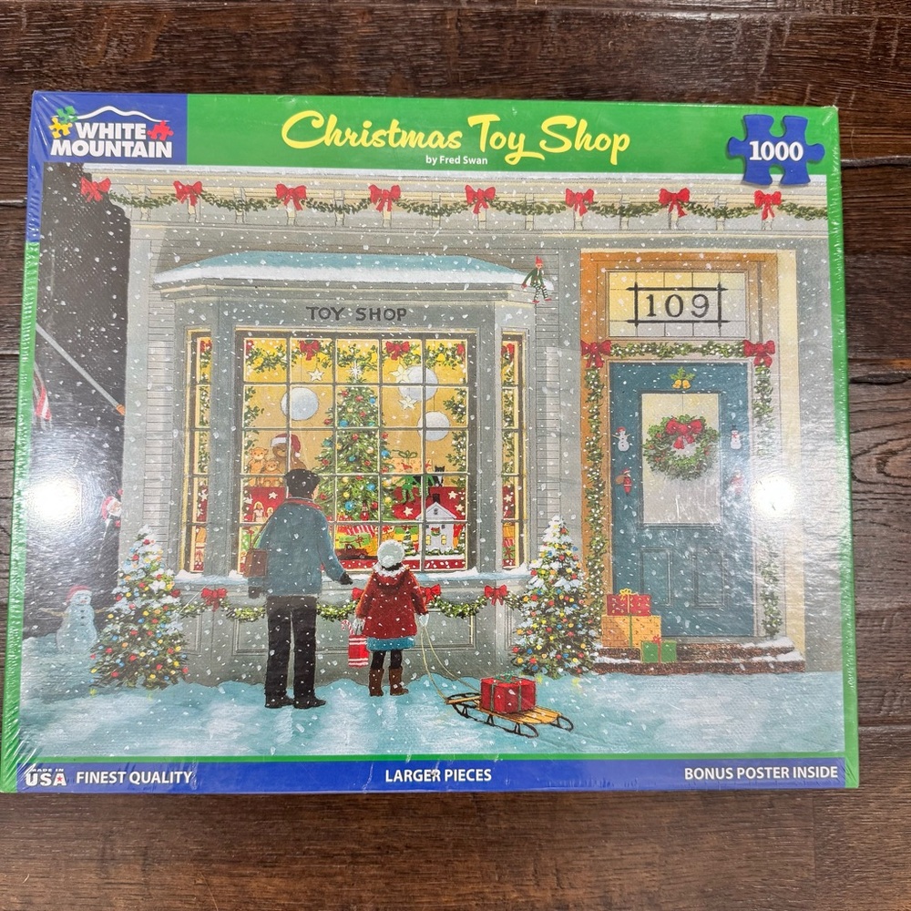 White Mountain Christmas‎ Toy Shop Fred Swan 1000 Piece Jigsaw Puzzle